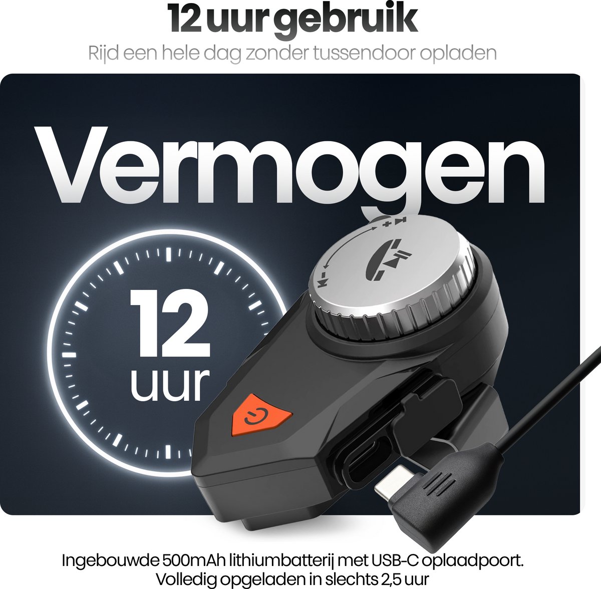 Phreeze MotorMic Bluetooth - Waterdichte Helm Headset thumbnail 5