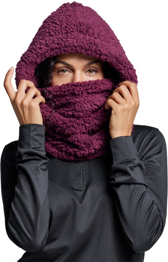 Poederbaas FLUFFY BALACLAVA U (601) ONE SIZE - Unisex Mutsen - Bordeaux