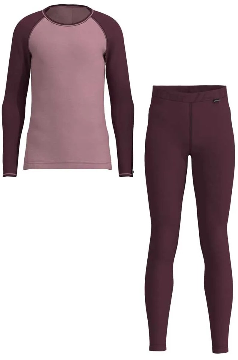 Loeffler Set Cb Transtex® Merino Basislaagbroek Paars 116 cm Jongen