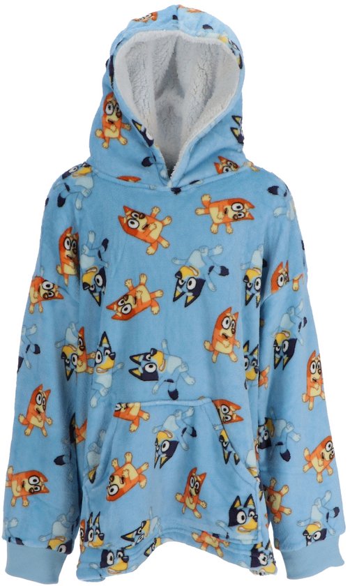 Couverture à capuche bleue