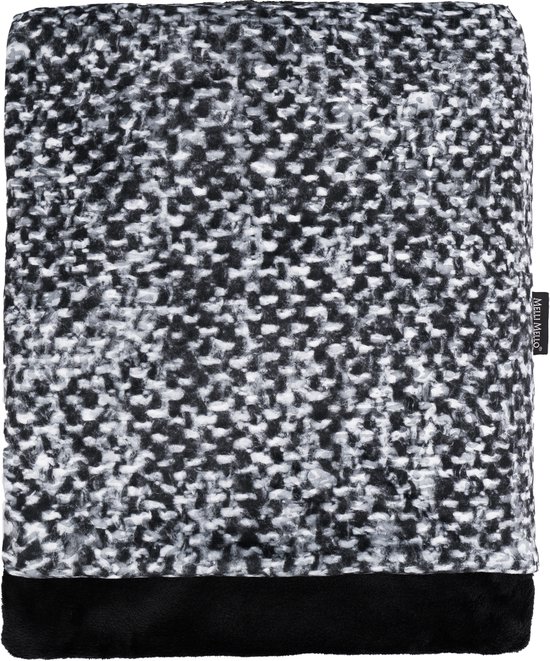 Melli Mello - Black or White - Plaid - Velvet Polyester - Luxe Velvet Touch - 130x170 cm
