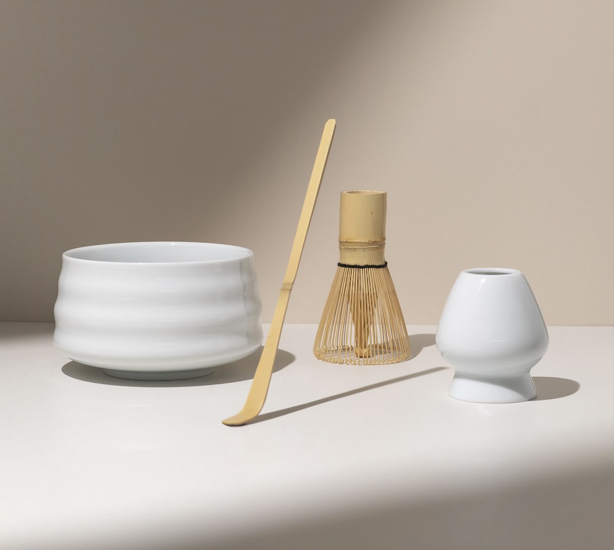 Arboledia Matcha Set - Matcha Starterkit - Matcha Thee Set - Bamboe Matcha Klopper - Bamboe Matcha Lepel - Keramische Matcha Kom - Keramische Matcha Houder - Matcha Thee Maker Set
