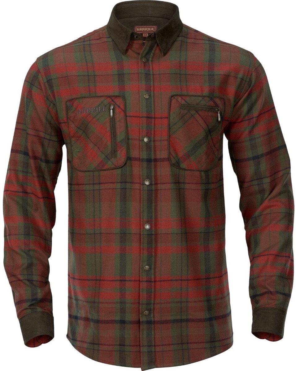 Härkila autumn outdoorhemd jacht hemd flanelle hemd houthakkershemd 3XL Rood