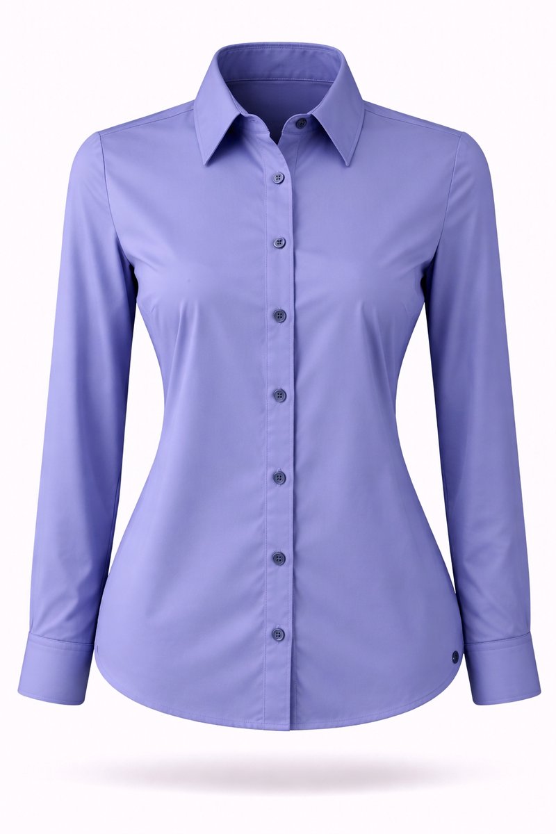 Angelle Milan – Travelkleding voor dames – Lila Casual Blouse – Ademend – Casual – Duurzame Blouse - In 5 maten - Maat L