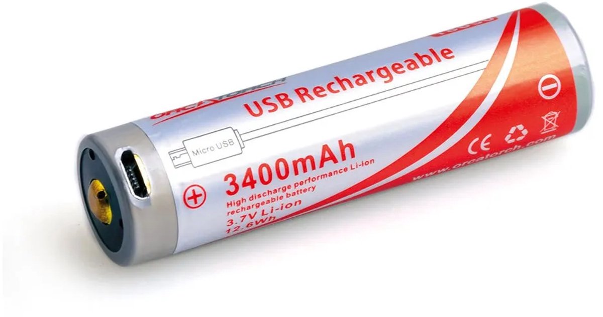 Orcatorch 3400mah Usb Batterij Transparant