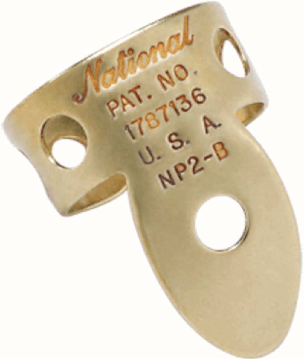 National - Brass - Vinger plectrum - 4-pack
