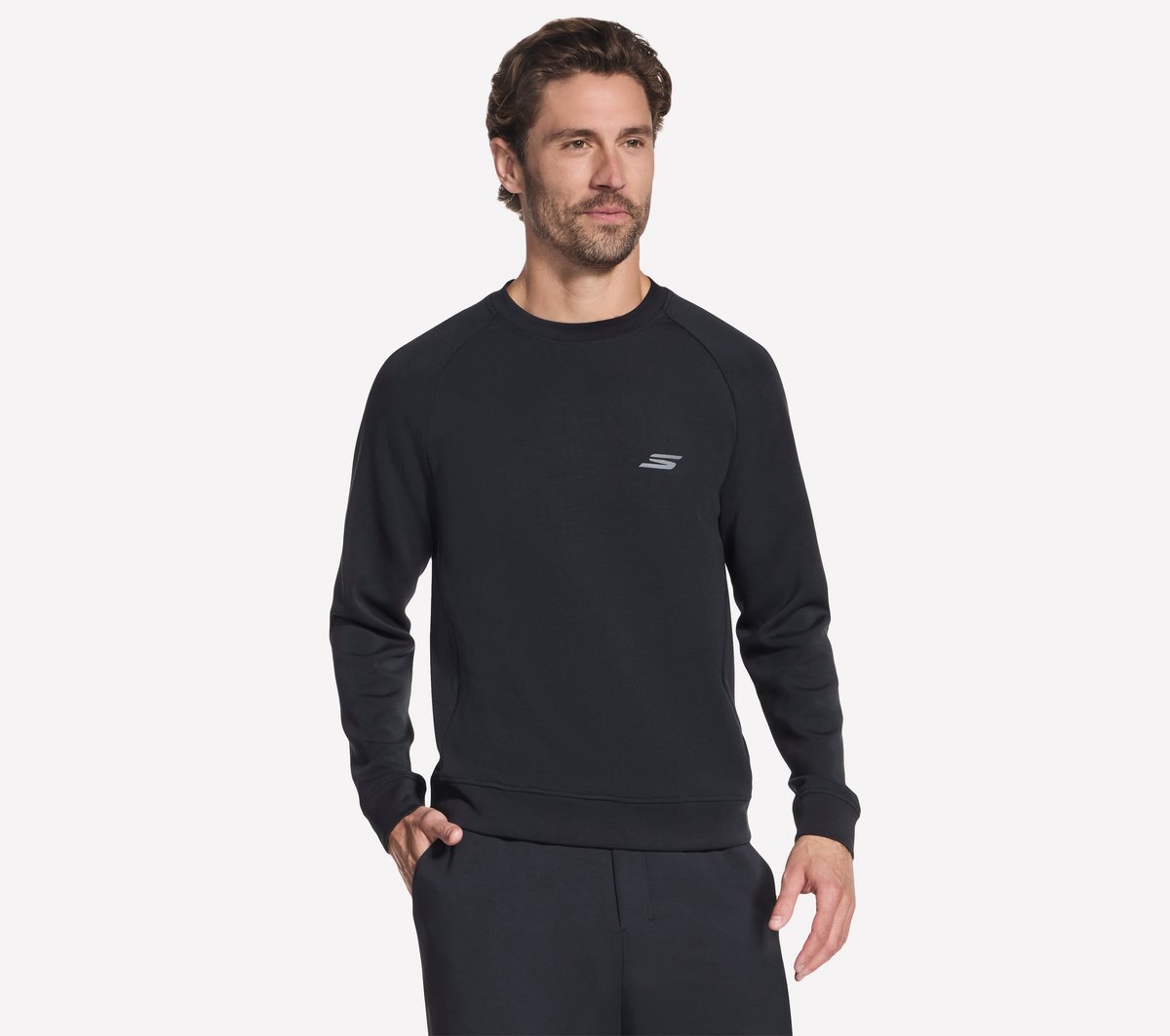 Skechers SKECHCLOUD ELEVATE 2.0 CREW Heren Trui - Zwart