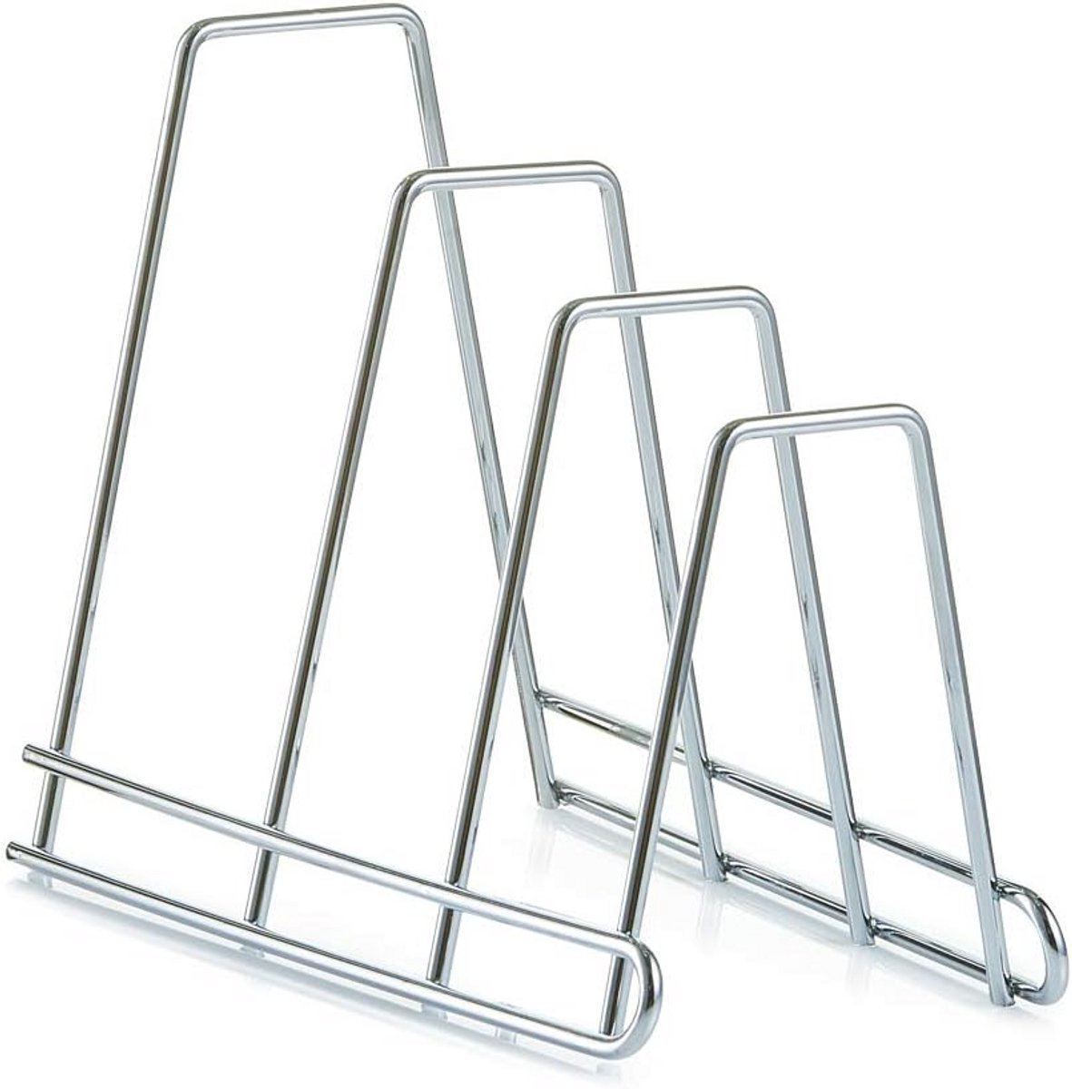 Bordstandaard in chroom, metalen ondersteuning, ca. 14 x 22,9 x 18 cm