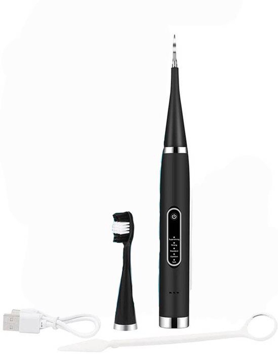 2-in-1 elektrische tandenborstel Sonic Cleaner Tandsteenverwijderaar Smart Tandenborstel Volwassenen - Zwart
