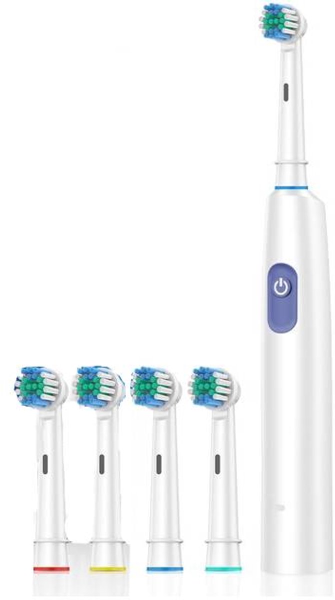 Roterende elektrische tandenborstel, snel opladende tandenborstel, mondverzorging, nieuw product - wit, vier koppen