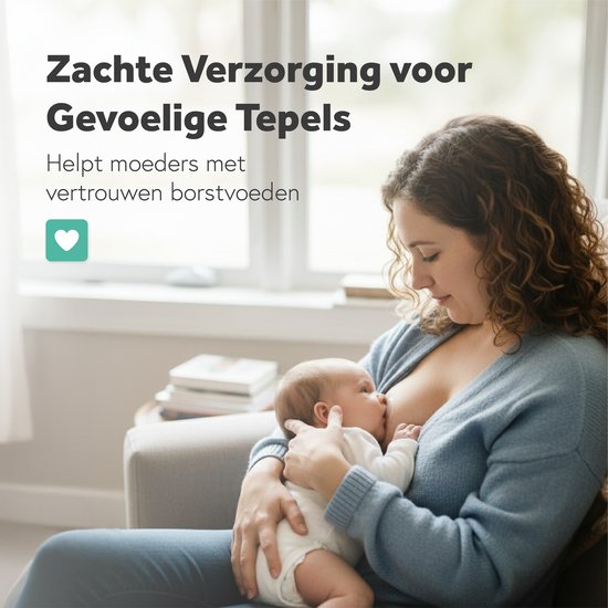 Qwali Organic Tepelhoedje voor borstvoeding - Maat S - BPA vrij - Tepel beschermer - Transparant - Incl. opbergbakje - 2 stuks van Merkloos — afbeelding 4