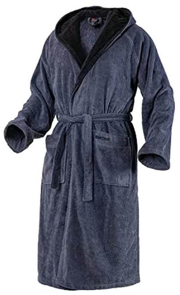 Badjas met capuchon van 100% katoen voor dames en heren – Pluizige kimono in diverse kleuren en maten S - 8XL