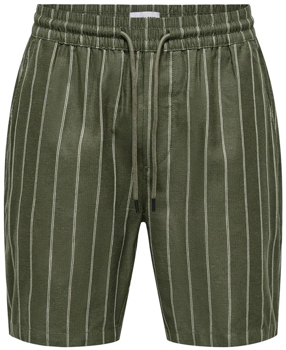 ONLY&SONS - ONSTEL STRIPE 0139 SHORTS - Heren - Bermuda shorts