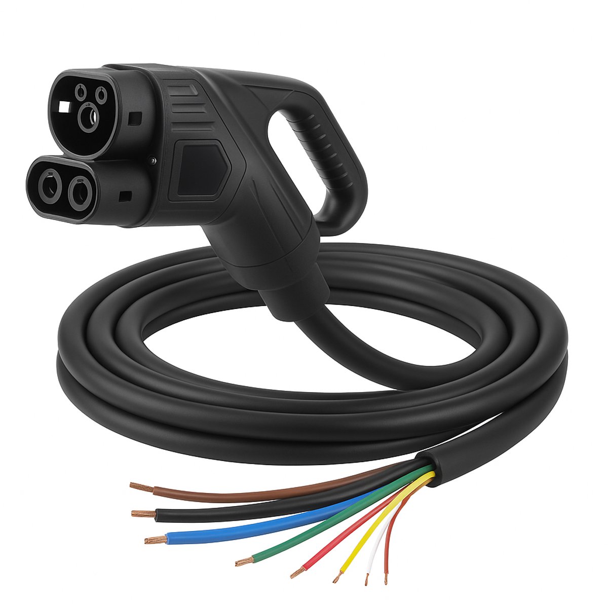Loady laadkabel CCS type 2 met open einde - DC lader 5 meter - 300A
