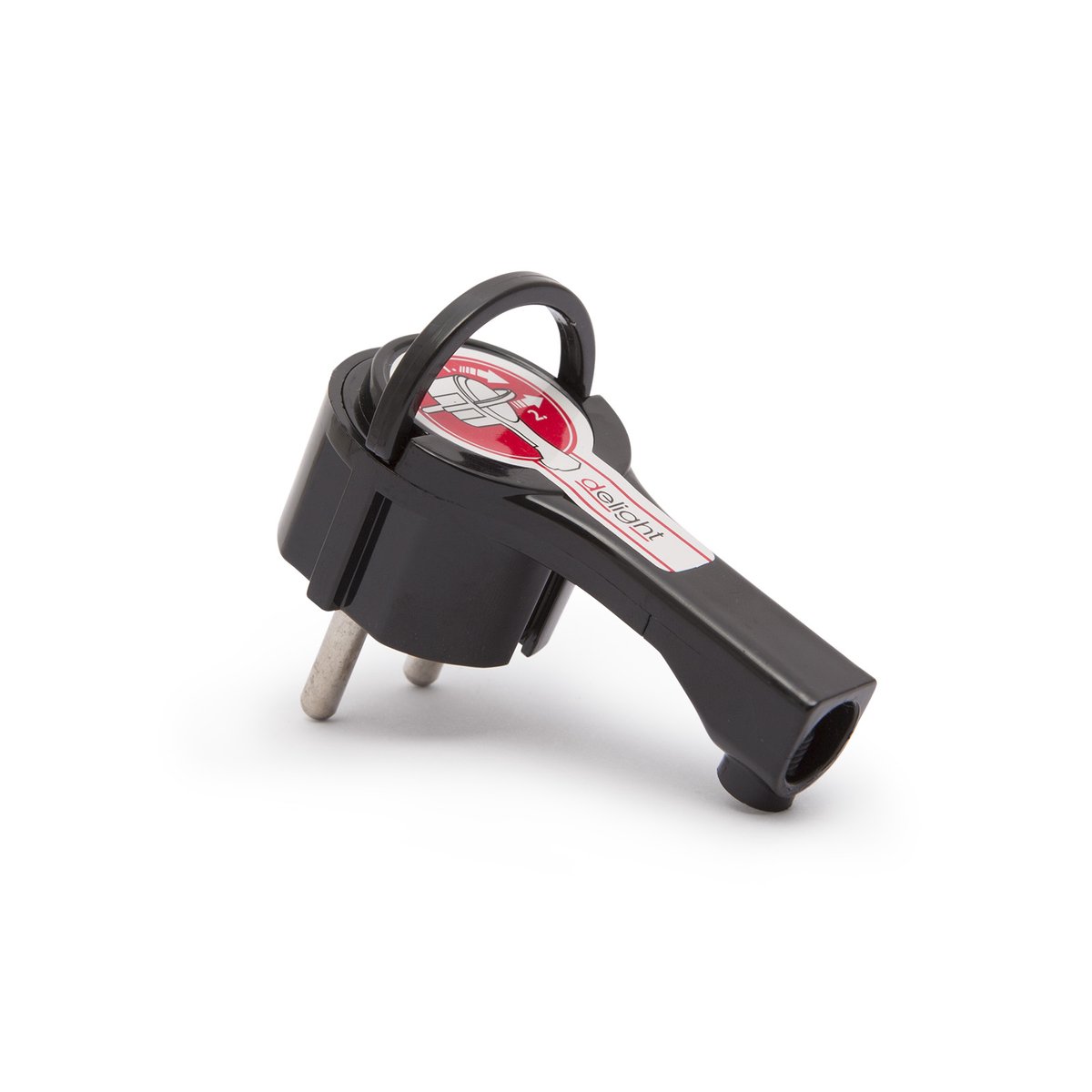 Haakse Inline Stekker 90° Zwart – Losse Stekker Met Haakse Kabeluitgang – Montagebare Netstekker AC 250V 16A – Compacte Inbouw Stekker Voor Moeilijk Bereikbare Stopcontacten [05950BK]