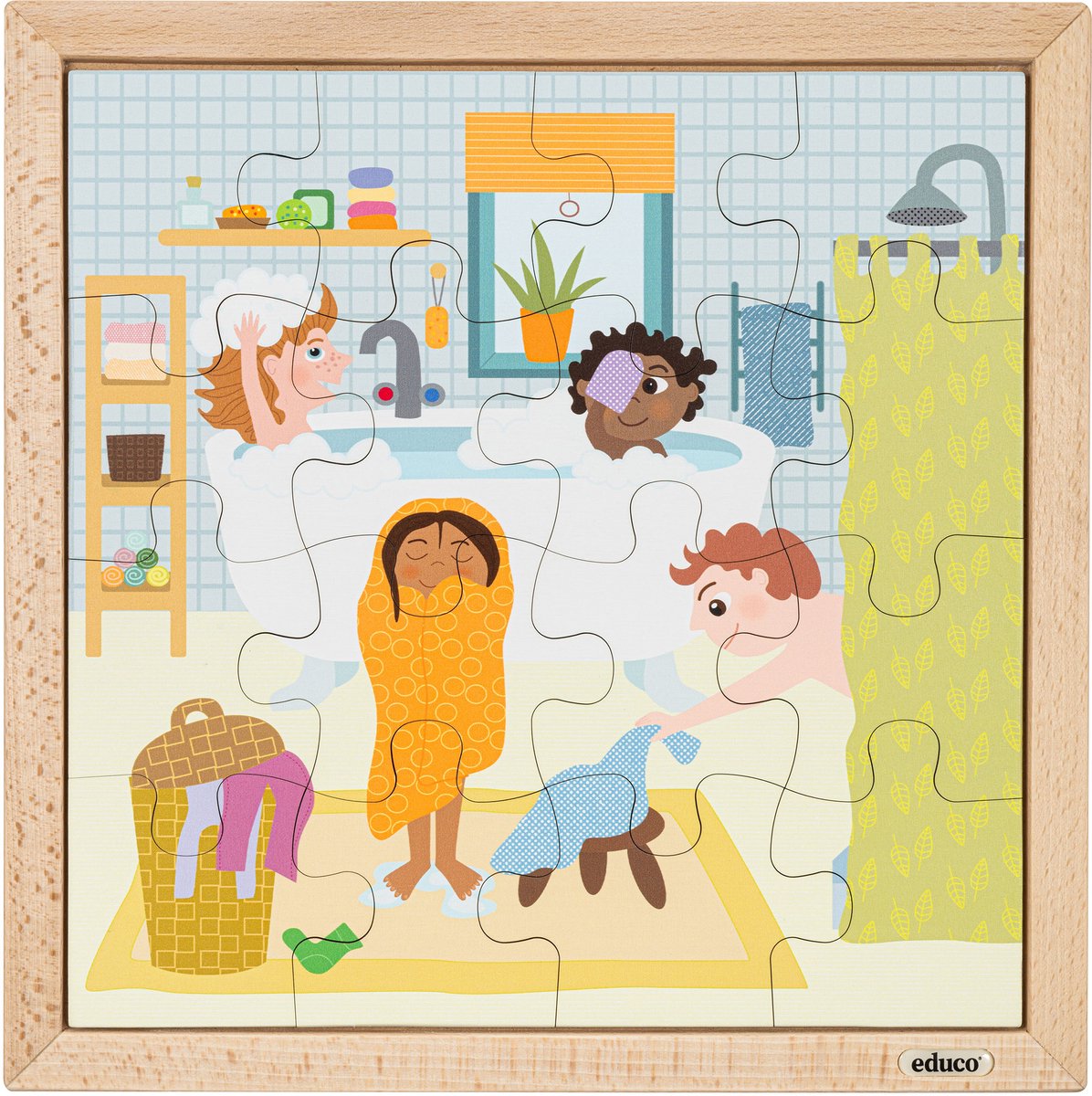 Hygiëne puzzels - In bad gaan - Educo - Educatief speelgoed