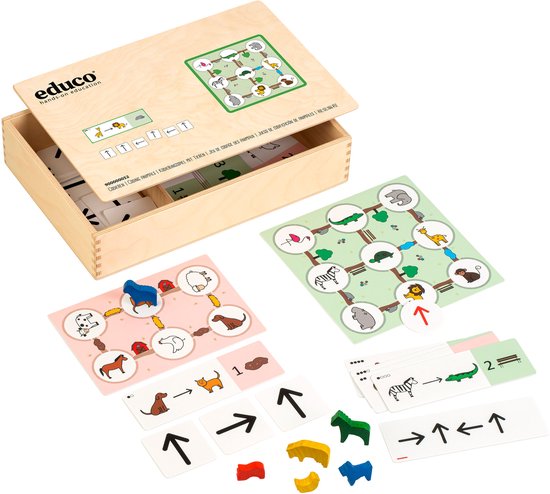 Educo Codieren - Codeerspel met dieren - Houten speelgoed - Houten puzzel - Educatief speelgoed - Kinderspeelgoed - Vanaf 5 jaar