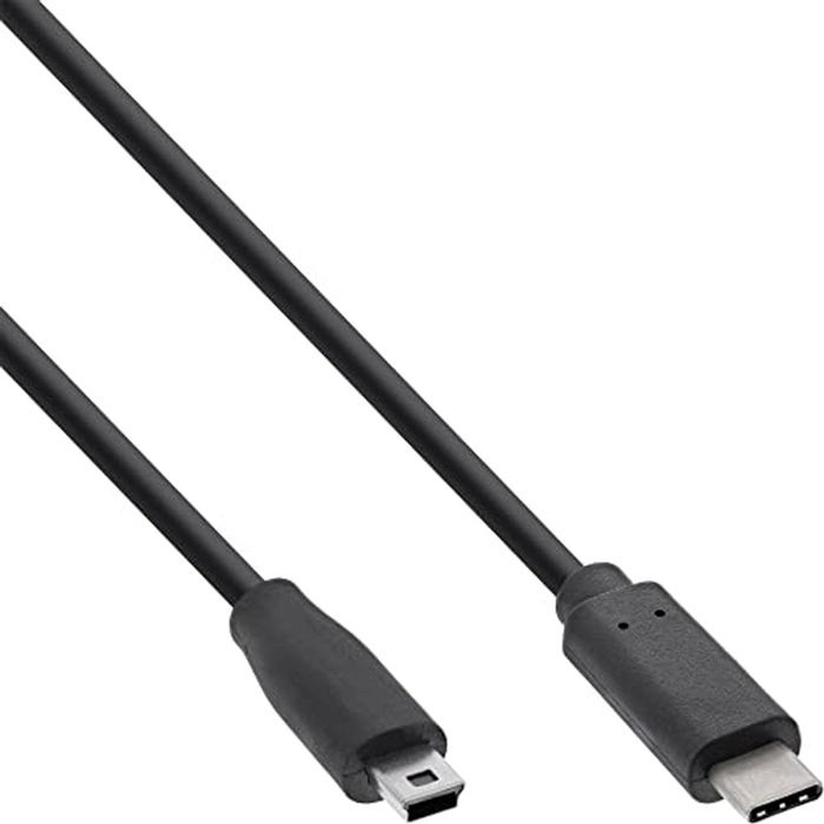 USB 2.0-kabel 1,5 m Type-C naar mini-B stekker - Zwart