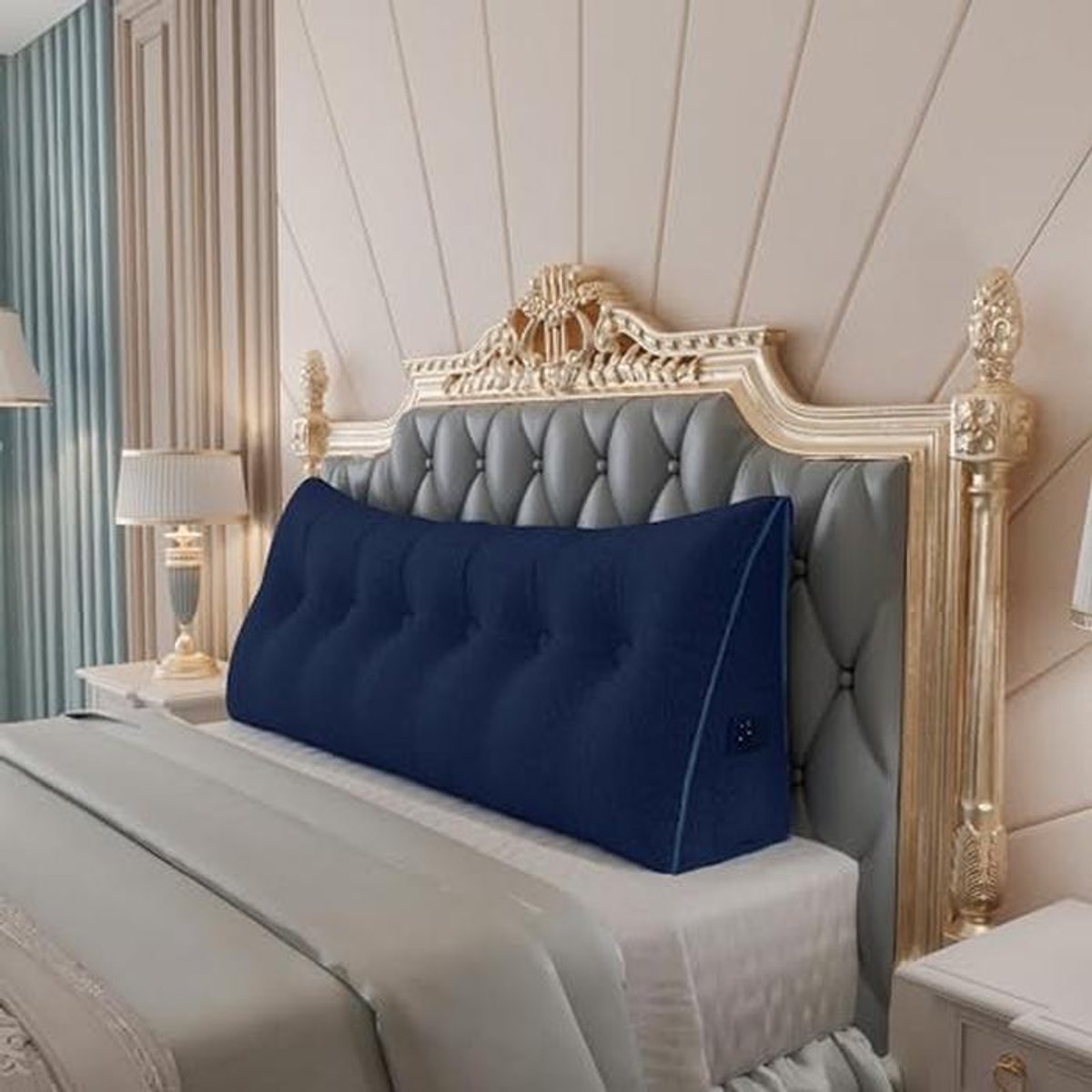 Driehoekig Hoogsteun Kussen voor Sofa en Bed - Ergonomisch, Multifunctioneel, Zwart 180 cm