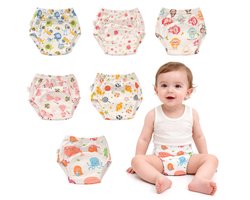 Baby zindelijkheidstrainingbroekjes - 6-pack - Maat 110 - Geschikt voor 28+ maanden - Gewicht 15 tot 19 kg - Peuterondergoed - Luierbroekjes - Zindelijkheidstrainingondergoed - Met schattige afbeeldingen