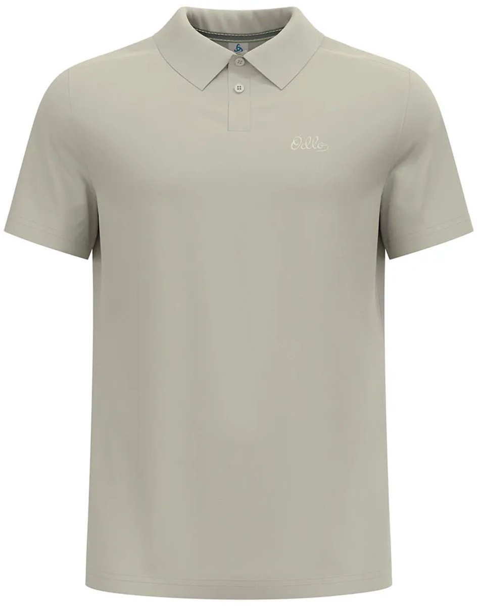 Odlo Essential Solid Korte Mouw Poloshirt Beige S Man