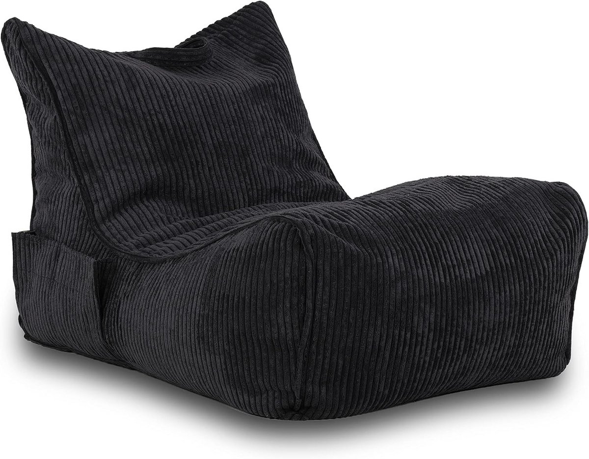 Warme fluwelen poef met zak en handvat - 80x60 cm - Duurzaam en comfortabel voor elke ruimte