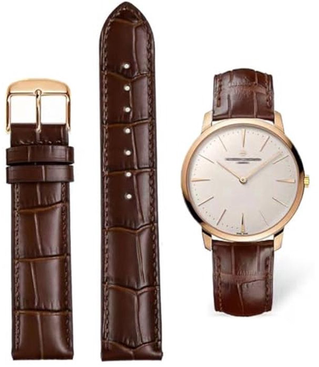 Leren Horlogeband met Alligator Effect - Vervangbanden in 12-24mm