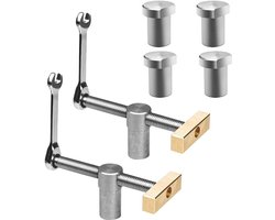 KARZO - 2 stuks Bench Dog Klem en 4 stuks Bench Dogs 3/4 inch Houtbewerking Vise CNC Precisie Bewerking Bench Dog