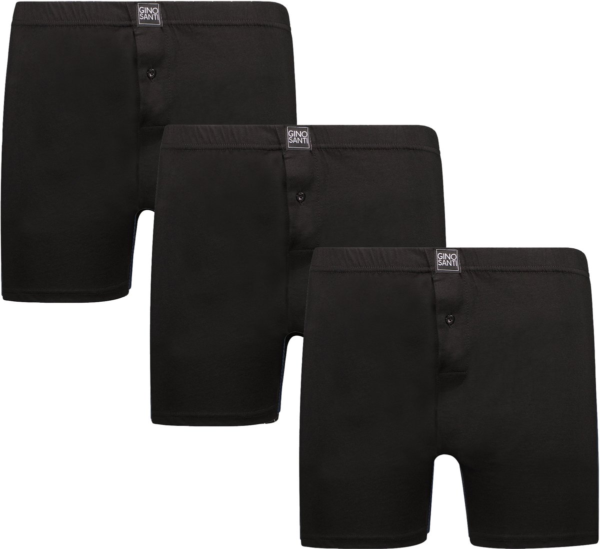 Gino Santi Klassieke boxer 3-pack Zwart | Maat M