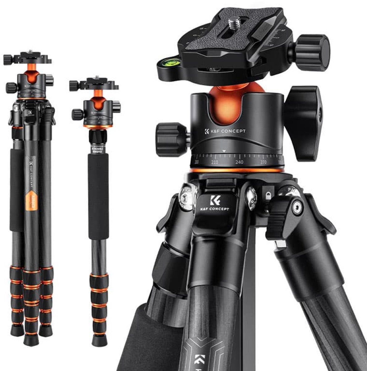 K&F Pro Carbon-Stativ + Kugelkopf BH-36L