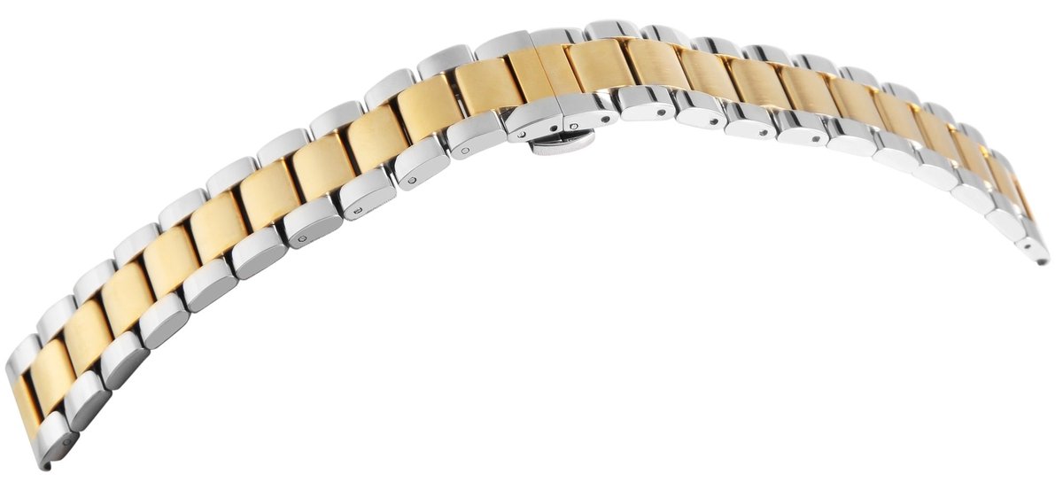 Engelhardt Engelhardt heren vervangende armband ET0005 roestvrij staal, tweekleurig, vlindersluiting, 18 mm - 24 mm