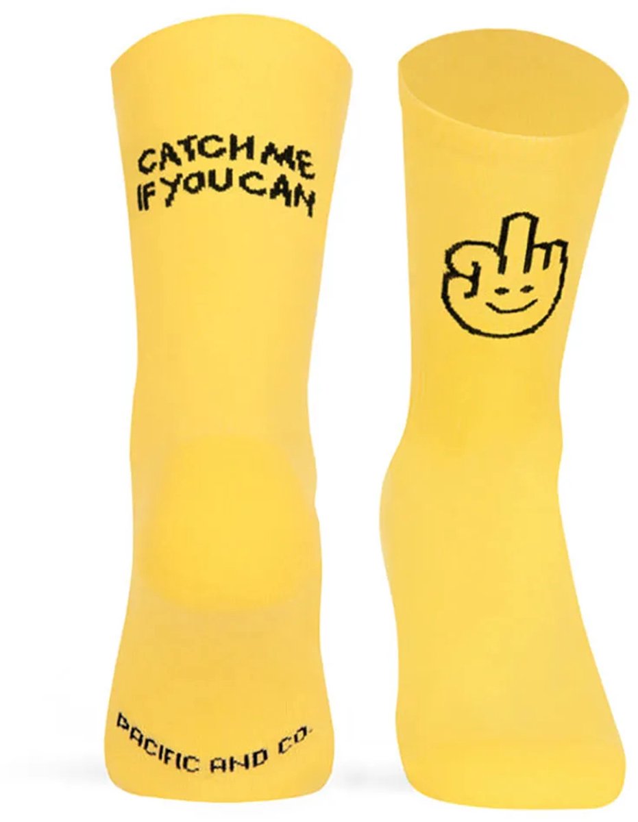 Pacific Socks Catch Me Korte Sokken Geel EU 37-41