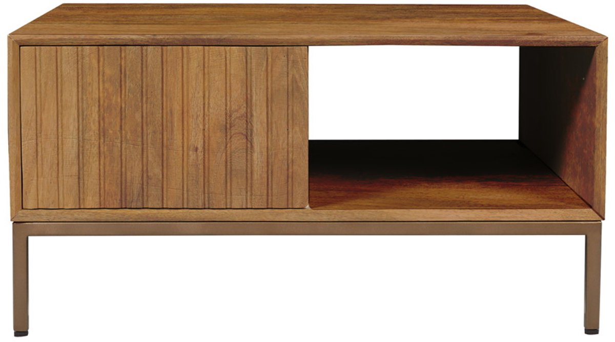 Starfurn Salontafel Madison - Vierkant Naturel Hout - 80x80x40cm