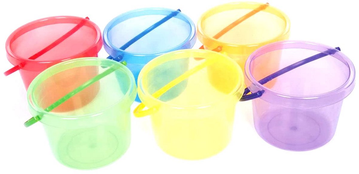 Translucente Waterspeel Emmers Set - 162mm - 6 Kleuren