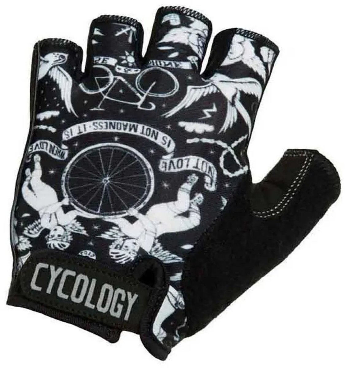 Cycology Velo Tattoo Korte Handschoenen Zwart XS Man