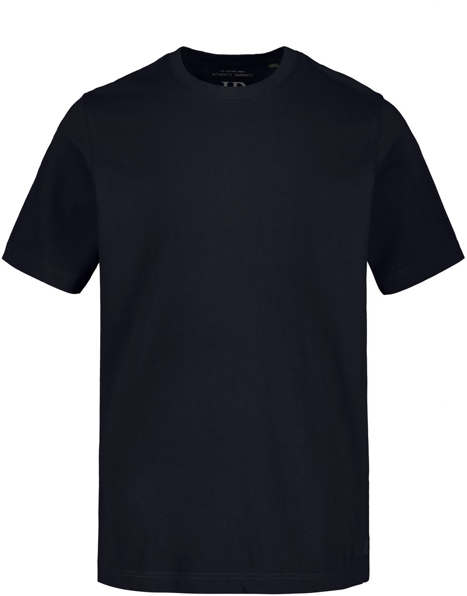 JP 1880 - Heren - T-shirt basic ronde hals gekamd katoen - Donkermarine - Maat XL
