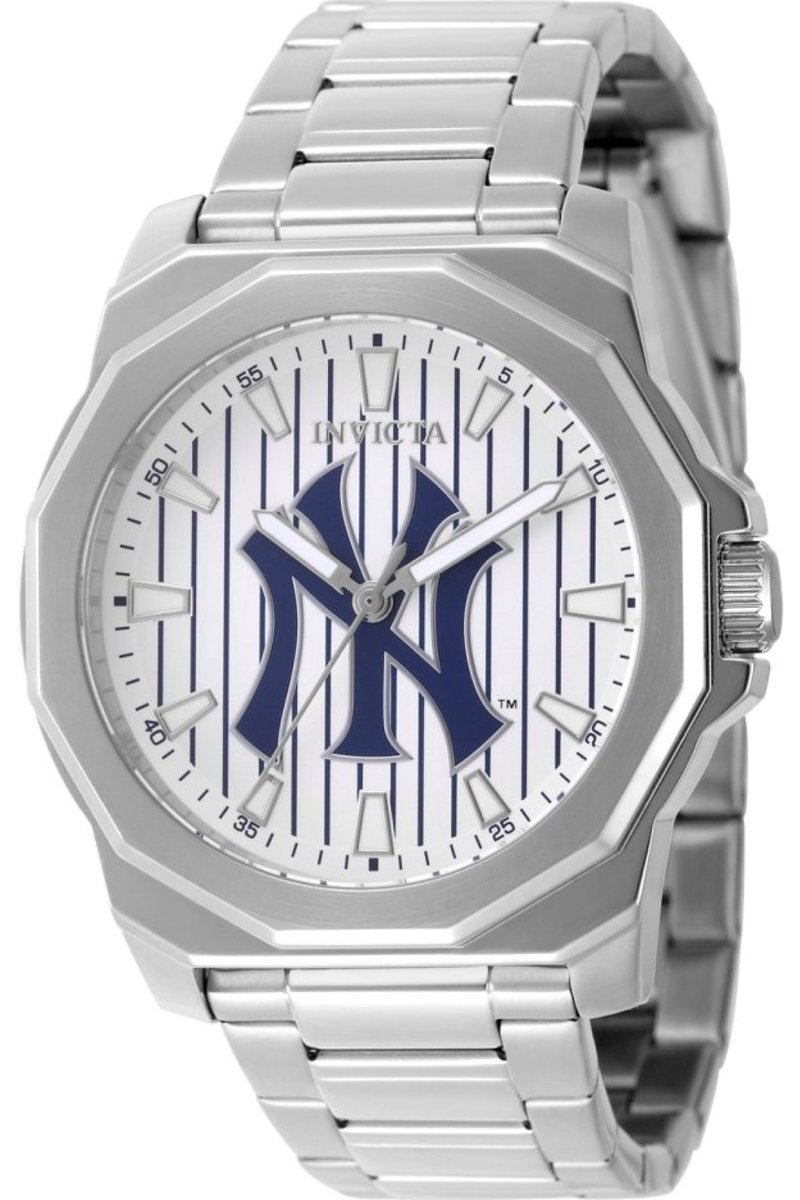 Invicta Speedway - New York 49859 Heren Horloge - Waterdicht - Analoog - Quartz Uurwerk - Roestvrij Staal met zilveren Wijzerplaat - 42mm