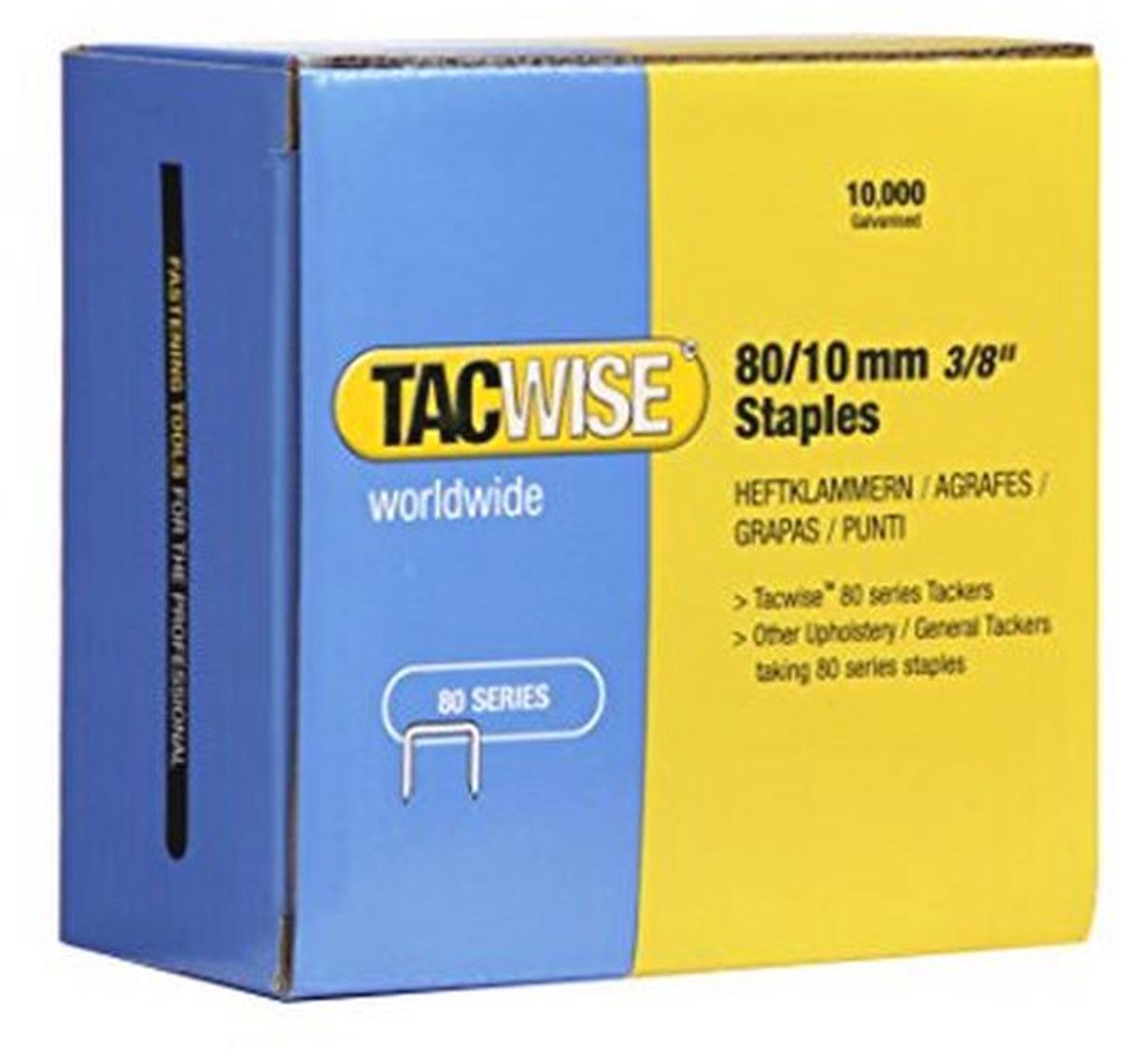 Gegalvaniseerde Nietjes 80/10 mm - Verpakking van 10.000 stuks