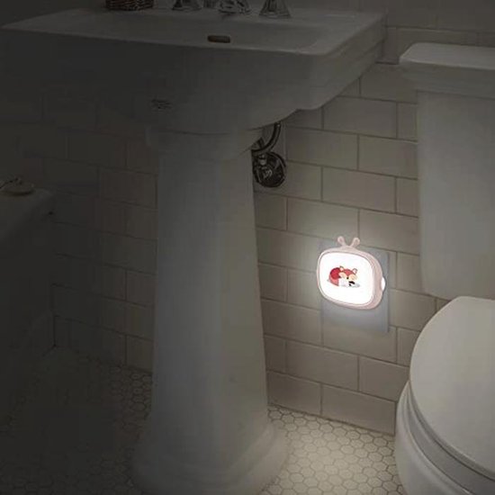 Stopcontact Nachtlampje voor Kinderen met Walvis en Vos Motief - 2 Stukken LED-Muurlamp met Schemersensor voor Trap, Hal, Toilet en Zolder van Merkloos — afbeelding 3