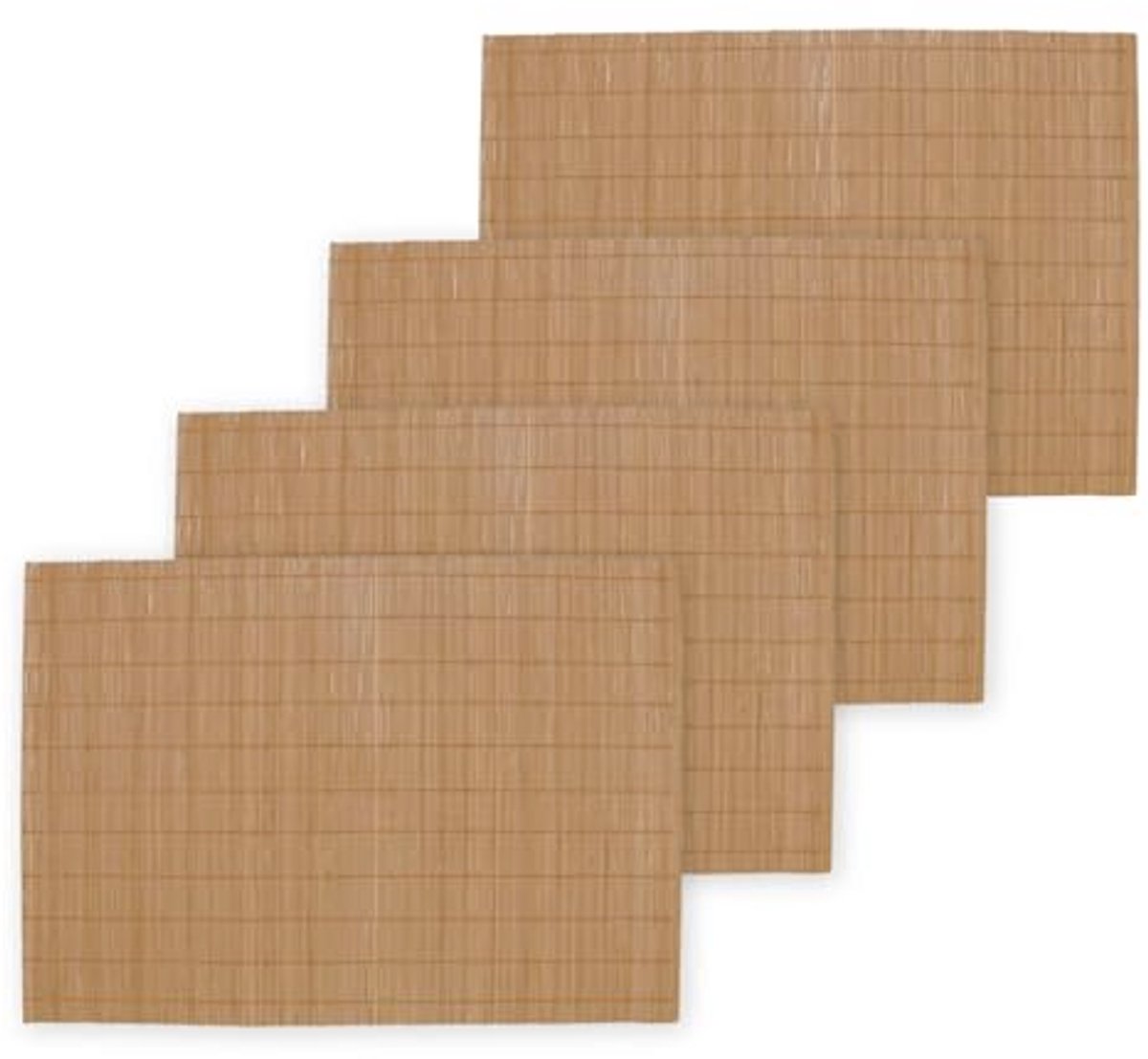 Bamboe Placemat en Sushi Rollmat - 18" x 13" - 4 stuks