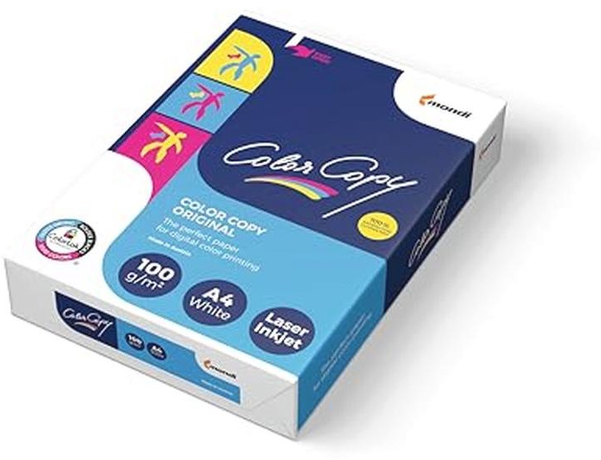 Kleurenkopieerpapier A4 100g/m² - 500 Vel voor Digitale Kleurenlasers