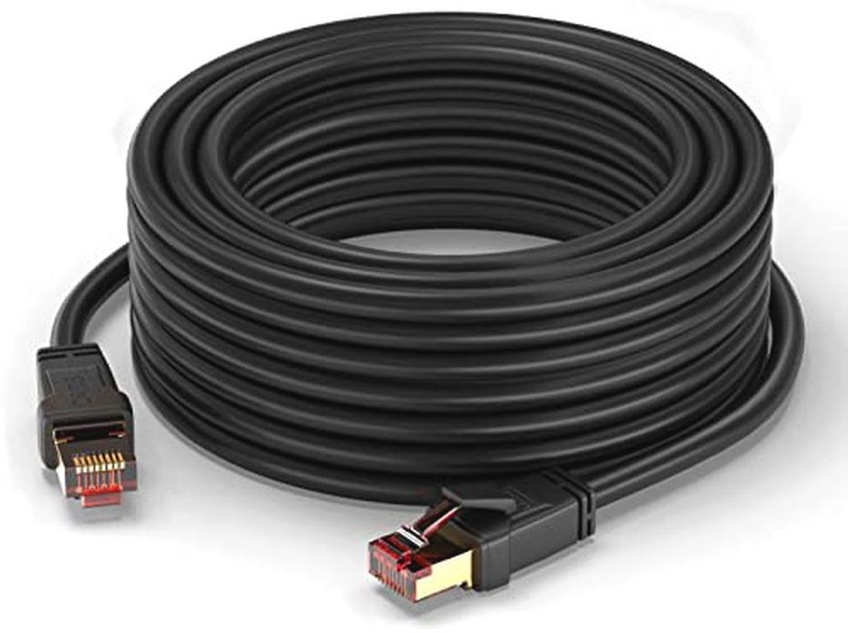 30m Cat 8 Outdoor Network Cable Waterproof 40Gbps Ethernet Cable