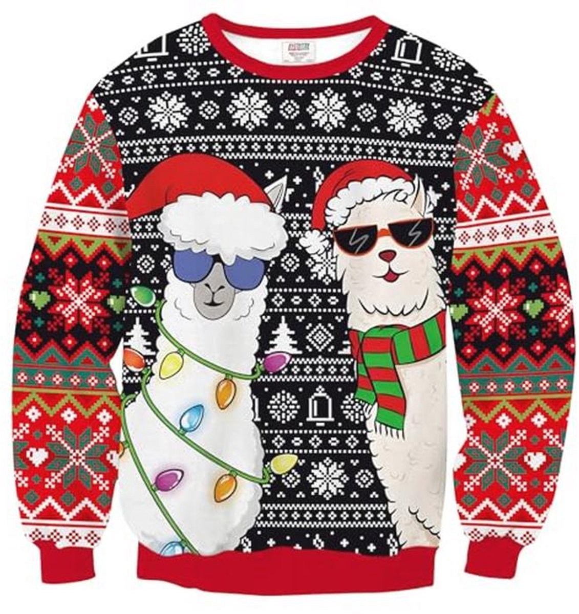 Grappige kersttrui voor heren met ronde hals en grafisch ontwerp (S-3XL)
