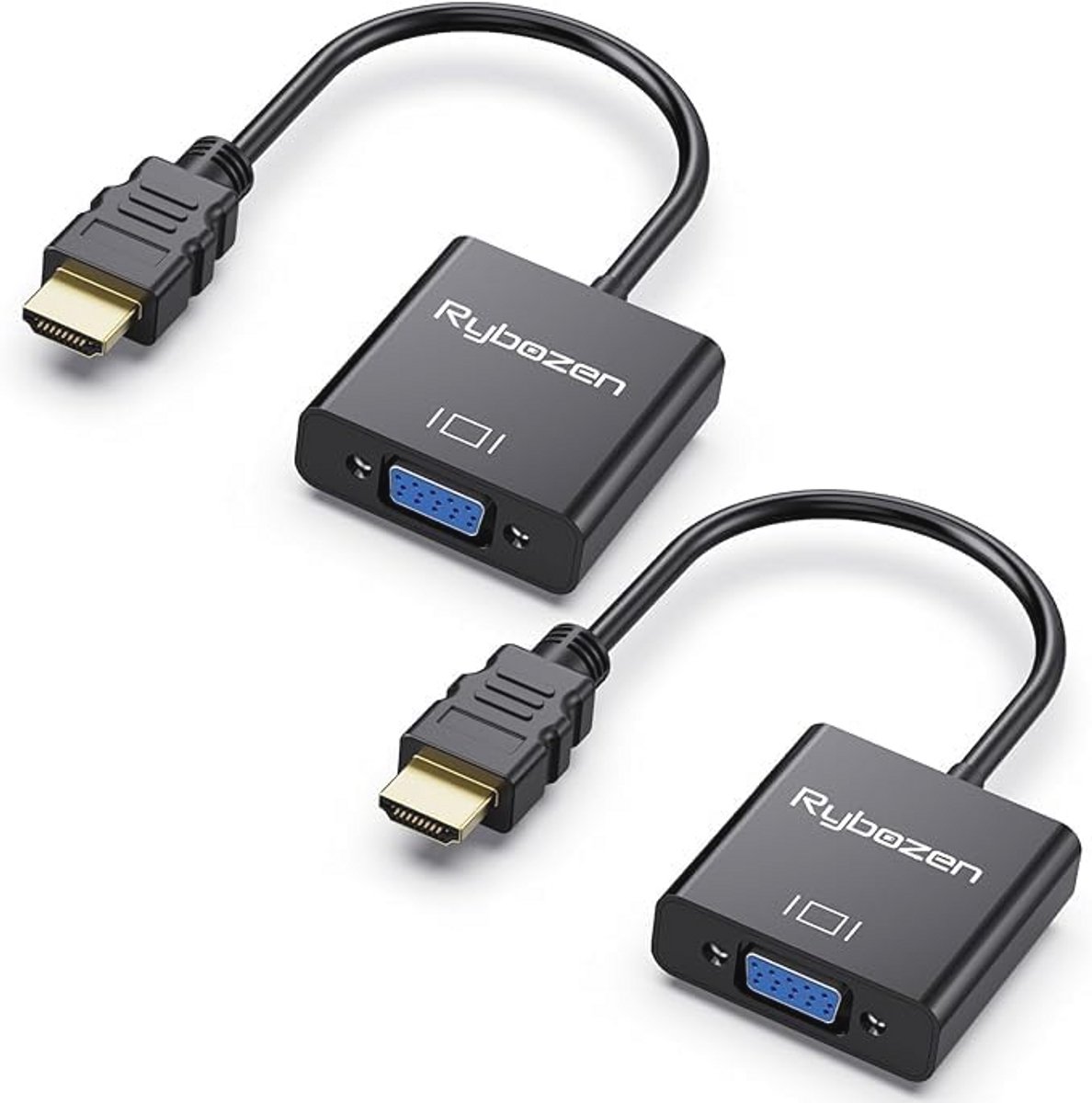 HDMI naar VGA Adapter voor Computer en Laptop - 2-pack