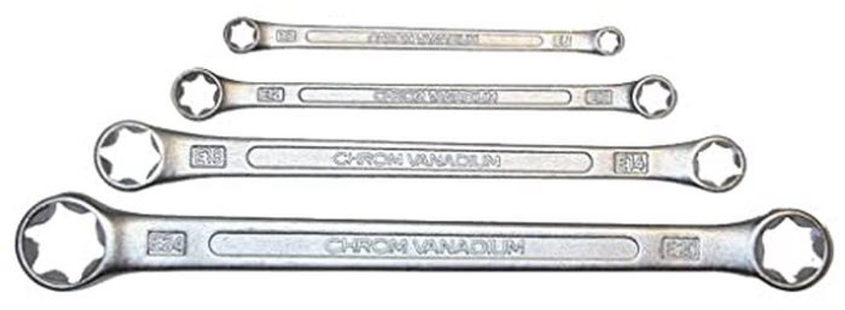 TORX Ringsleutelset van E 6 tot E 24 - Platte Ontwerp