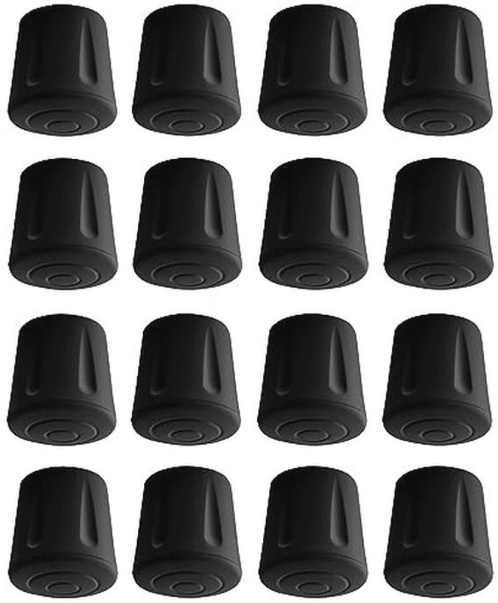 16 Stuks Meubelpoten Rubber Ronde Stoeldoppen Voetdoppen Zwart