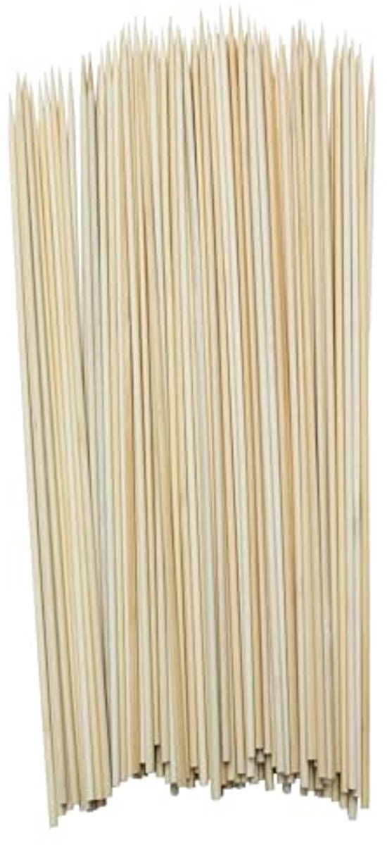 Houten Spiesen voor Barbecue en Kampvuur - 100 Stuks, 100 cm x Ø 6 mm