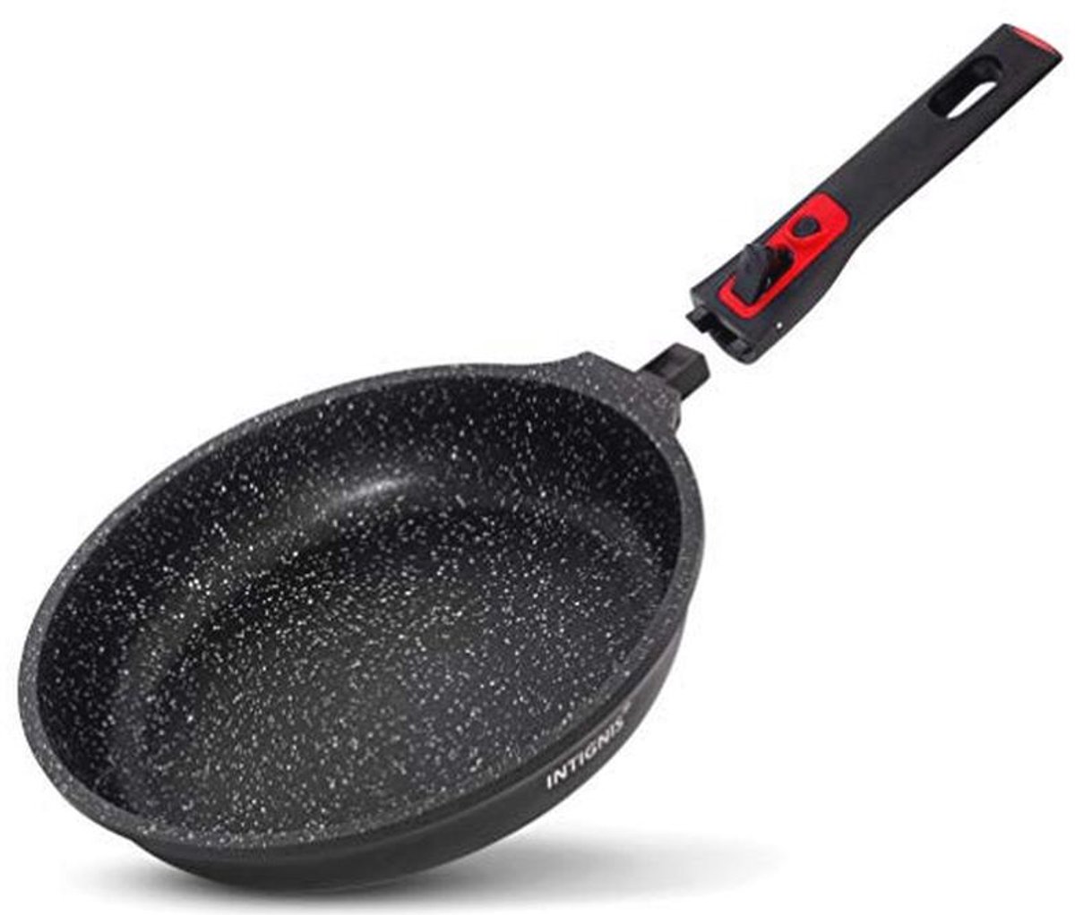 Krasbestendige Koekenpan met Afneembare Handgreep en Antiaanbaklaag - 24cm