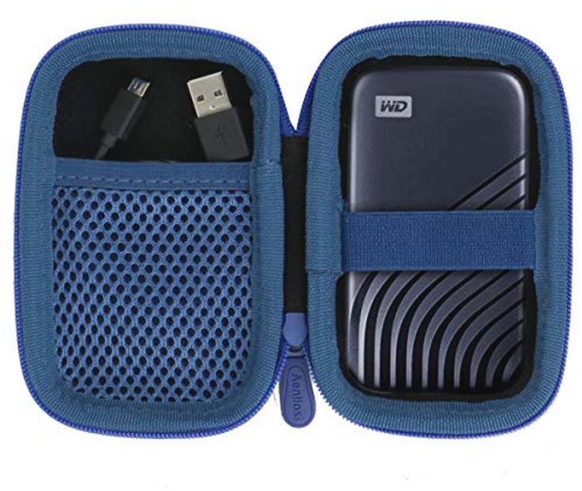 Opberghoes voor Draagbare SSD 2020 - Blauwe Hard Storage Case