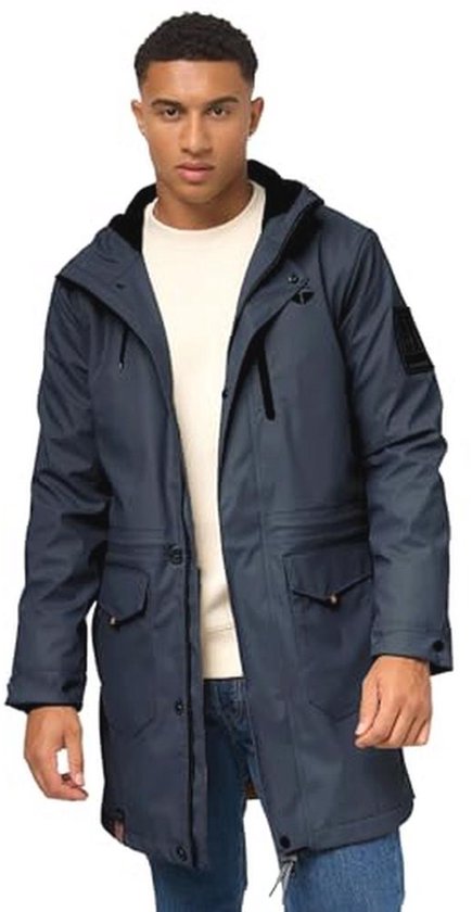 Veste Imperméable Homme Trespass Rakenfard – Taille XS, Gris Foncé, Avec Capuche (neuve)
